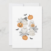 Invitation Un petit Baby shower d'Halloween Citrouille Boo (Dos)
