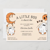 Invitation Un petit Baby shower d'Halloween fantôme (Devant)