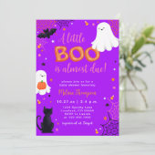 Invitation Un Petit Baby shower D'Halloween presque dû (Debout devant)