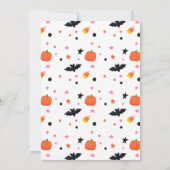 Invitation Un Petit Baby shower D'Halloween presque dû (Dos)