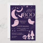 Invitation Un petit baby shower d'Halloween rose (Devant)