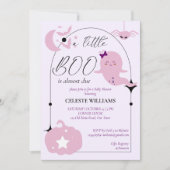 Invitation Un petit baby shower d'Halloween rose pastel (Devant)