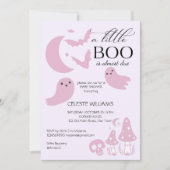 Invitation Un petit baby shower d'Halloween rose pastel (Devant)