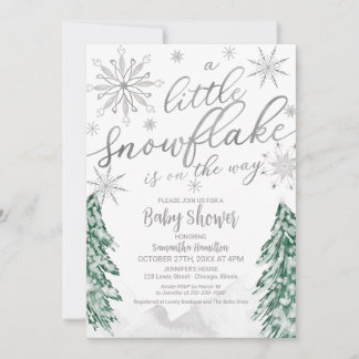 Invitation Un petit Baby shower d'hiver de Noël