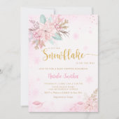 Invitation Un petit Baby shower d'hiver de Snowflake Boho (Devant)