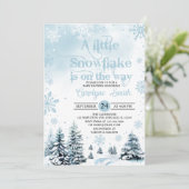 Invitation Un petit Baby shower d'hiver pour les garçons (Debout devant)