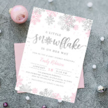 Un petit Baby shower d'hiver rose en argent