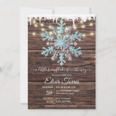 Invitation Un petit Baby shower d'hiver rustique (Devant)