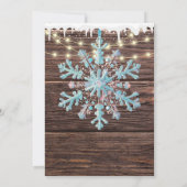 Invitation Un petit Baby shower d'hiver rustique (Dos)