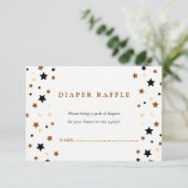 Invitation Un petit Baby shower Diaper tombole (Debout devant)