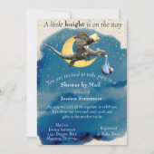 Invitation Un Petit Baby shower Dragon Chevalier Par Courrier (Devant)