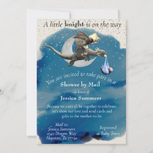 Invitation Un Petit Baby shower Dragon Chevalier Par Mail Sil