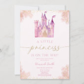 Invitation Un petit Baby shower du château royal de Princess (Devant)