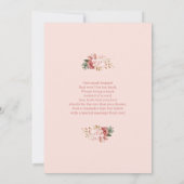 Invitation Un petit Baby shower éléphant d'arachide fille (Dos)