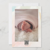 Invitation Un petit Baby shower fantaisiste pastel aux papill (Dos)