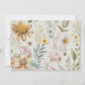 Invitation Un petit Baby shower Fleur sauvage (Dos)