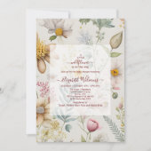 Invitation Un petit Baby shower Fleur sauvage (Devant)