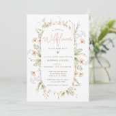 Invitation Un Petit Baby shower Fleur sauvage Boho Bee Girl (Debout devant)