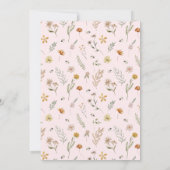 Invitation Un Petit Baby shower Fleur sauvage Boho Chic Girl (Dos)