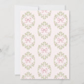 Invitation Un petit Baby shower Fleur sauvage Bow cadre rose (Dos)