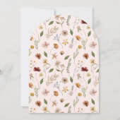 Invitation Un petit Baby shower Fleur sauvage de fille Boho A (Dos)