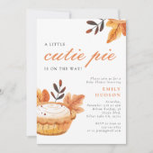 Invitation Un Petit Baby shower Floral De La Chute De Pie Cut (Devant)