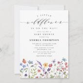 Invitation Un petit Baby shower Floral Fleur sauvage (Devant)