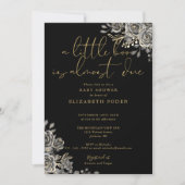 Invitation Un petit Baby shower gothique floral d'Halloween B (Devant)