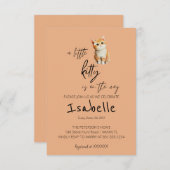 Invitation Un Petit Baby shower Kitty (Devant / Derrière)