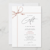 Invitation Un petit Baby shower neutre en carbone de boîte ca (Devant)