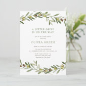 Invitation Un Petit Baby shower Olive (Debout devant)