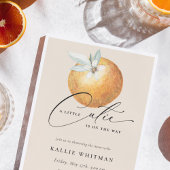 Invitation Un Petit Baby shower Orange Citrus Cutie