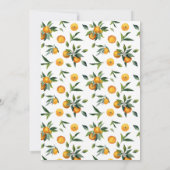 Invitation Un petit Baby shower orange Clementine (Dos)