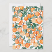 Invitation Un Petit Baby shower Orange Cutie (Dos)