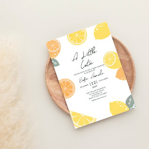 Invitation Un Petit Baby shower Pastel Citrus Cutie