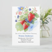 Invitation Un petit Baby shower pour Imaginaire d'aquarelle B (Debout devant)