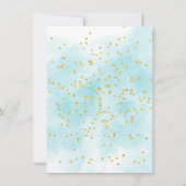 Invitation Un petit Baby shower Prince Blue Gold Boy (Dos)