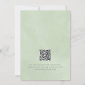 Invitation Un petit Baby shower QR vert Bunny Sage (Dos)