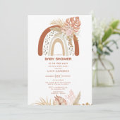 Invitation Un petit Baby shower Rainbow Girl (Debout devant)