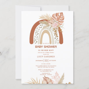Invitation Un petit Baby shower Rainbow Girl