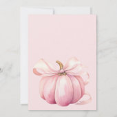 Invitation Un Petit Baby shower Rose Citrouille Doux (Dos)