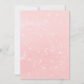 Invitation Un petit Baby shower rose flocon (Dos)