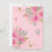 Invitation Un Petit Baby shower Rose-Noir Citrouille (Dos)