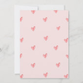 Invitation Un petit Baby shower rose valentin (Dos)