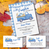 Invitation Un petit Baby shower Rustic Citrouille