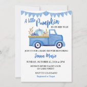 Invitation Un petit Baby shower Rustic Citrouille (Devant)