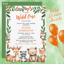 Un petit Baby shower sauvage d'animaux de forêt