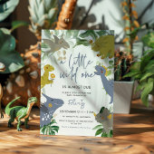 Invitation Un petit Baby shower sauvage de dinosaure trex