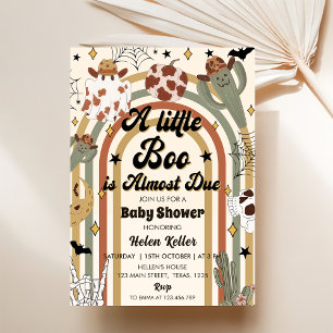 Invitation Un petit Baby shower Super de Cactus Halloween
