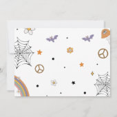 Invitation Un petit Baby shower Super d'Halloween Arc-en-ciel (Dos)
